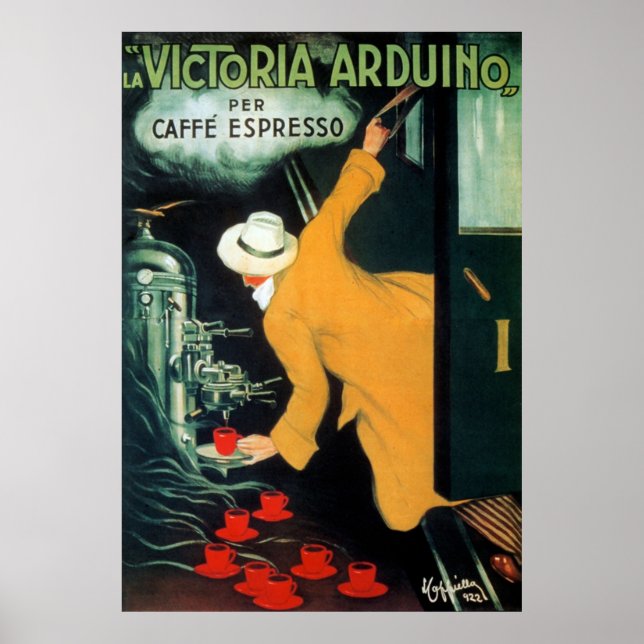 Póster Restaurante Vintage Espresso (Frente)