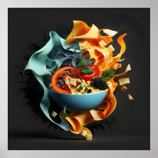 Póster Restaurante Wall Art 24x24 Diseño Poster Matte 2