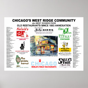 Póster Restaurantes West Ridge Chicago 40x27 SÓLO