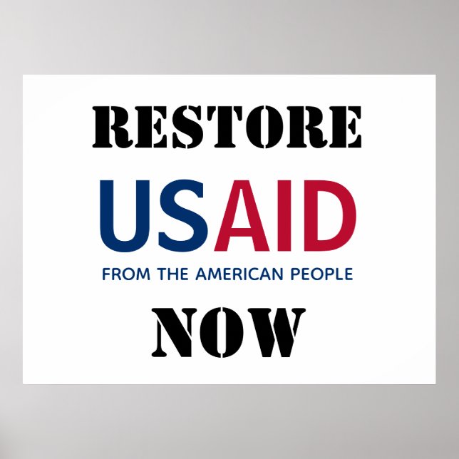 Póster Restaurar USAID Ahora (Frente)