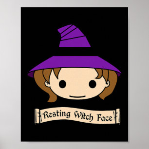 Póster Resting Witch Face Halloween Costume