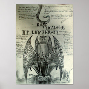 Póster Resto en la paz H.P. Lovecraft