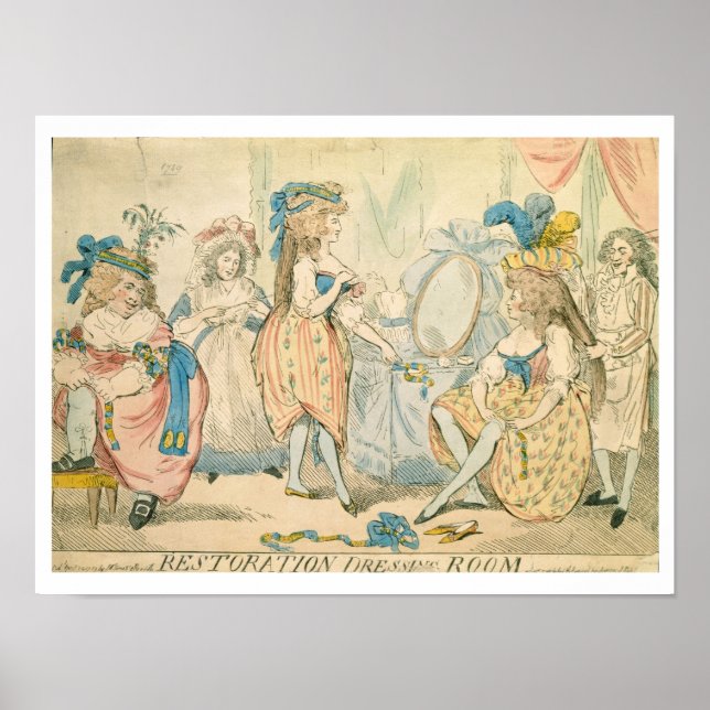 Póster Restoration Dressing Room c.1789 (Frente)