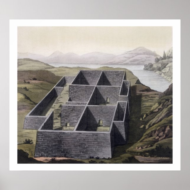 Póster Restos de un palacio inca en Callo, Perú, de 'Le (Frente)