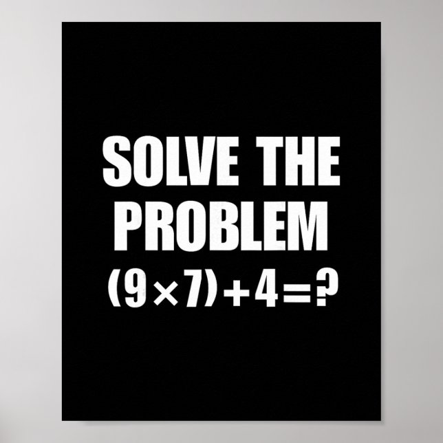 Póster Resuelve El Problema 67 Meme Seis Siete Elemental  (Frente)