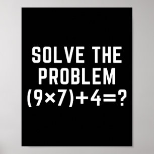 Póster Resuelve El Problema 67 Meme Seis Siete Profesor D
