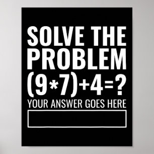 Póster Resuelve El Problema 67 Seis Siete Profesor De Mat