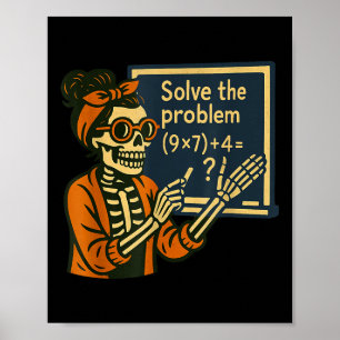 Póster Resuelve El Problema 9x7+4 67 Meme Seis Siete Esqu