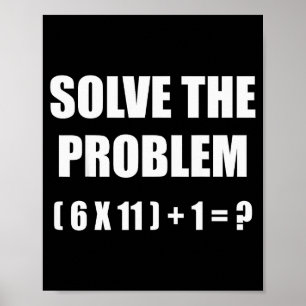 Póster Resuelve El Problema Chiste Del Profesor De Matemá