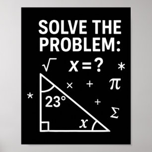 Póster Resuelve El Problema Divertido Matemáticas 67 Meme