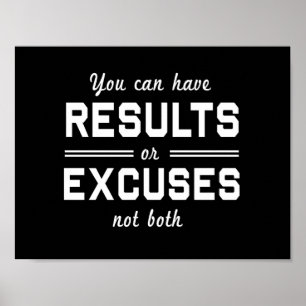 Póster Results or Excuses