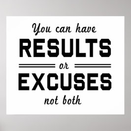 Póster Results or Excuses