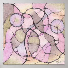 Póster Resumen1 huella de doodle 8x8in.