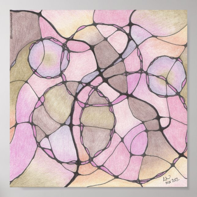 Póster Resumen1 huella de doodle 8x8in. (Frente)