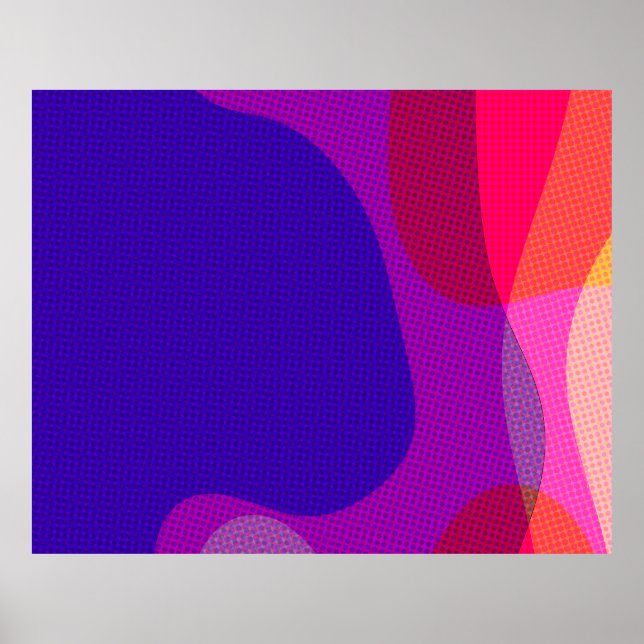 Póster Resumen Art 4897 - Naranja rosa morado amarillo (Frente)