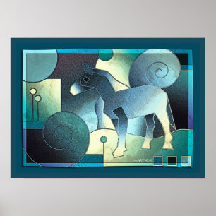 Póster Resumen ART - A HORSE - arena azul