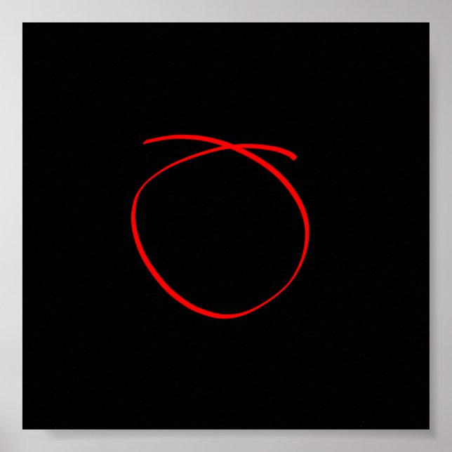 Póster Resumen Art Minimalista Poster negro rojo (Frente)