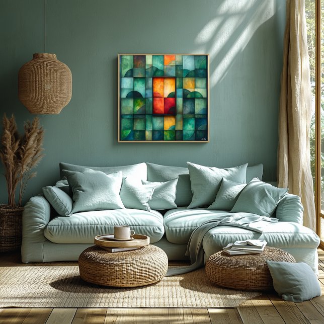 Póster Resumen Arte de bloques de color geométrico - Mode (Subido por el creador)