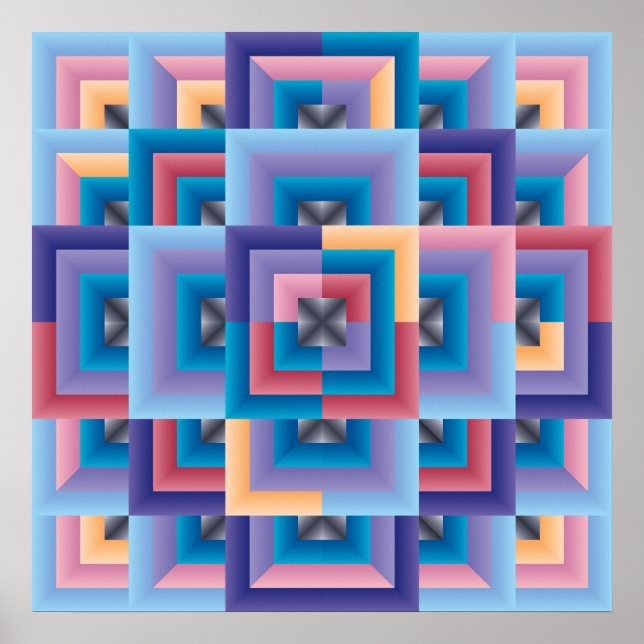 Póster Resumen azul rosado (Frente)