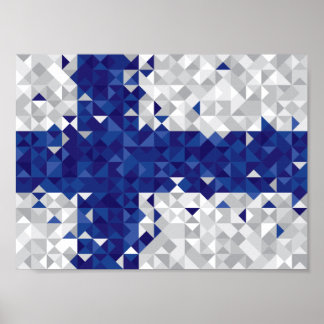 Póster Resumen Bandera finlandesa, colores finlandeses