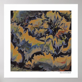 Póster Resumen Bella Artes pop Guay Retro amarillo azul o