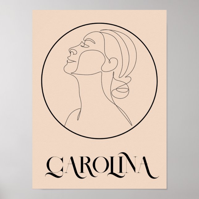 Póster Resumen Boho Bohemian Poster de estilo mínimo (Frente)