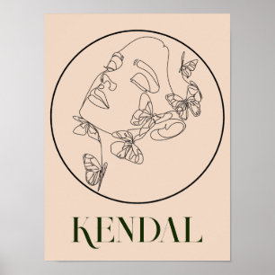 Póster Resumen Boho Bohemian Poster de estilo mínimo