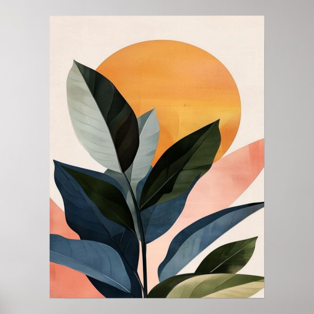 Póster Resumen Boho Moderno Clip Art Paquete Imprimible - (Frente)