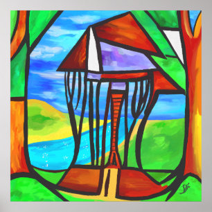 Póster Resumen - Cabaña en el bosque