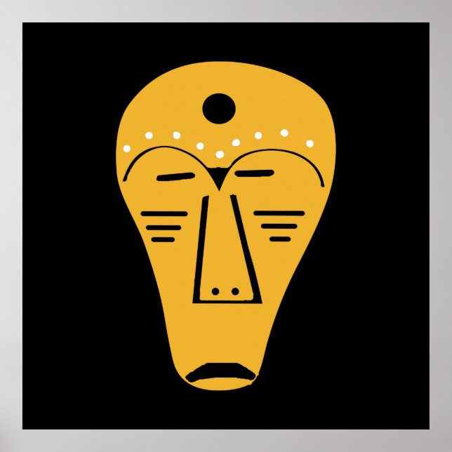 Póster Resumen Cara aborigen tribal (Frente)