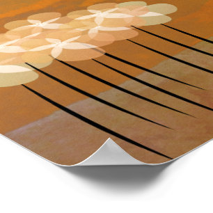 Póster Resumen Collage de anémonas de caída 6x6 Imprimir