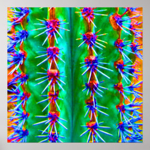 Póster Resumen colorido Cactus Pop Modern Sudoeste