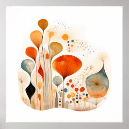 Póster Resumen de acuarela de fusión moderna