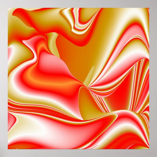 Póster Resumen de amor y oro en 3D Rainbowart (Frente)