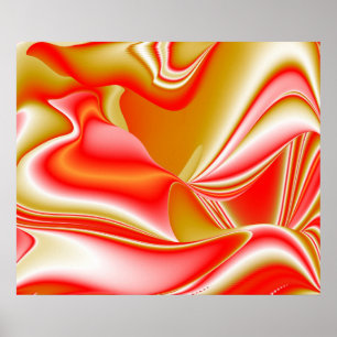 Póster Resumen de amor y oro en 3D Rainbowart