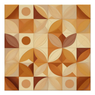 Póster Resumen de arte de patrones geométricos inspirados