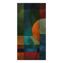 Póster Resumen de arte digital - Formas geométricas