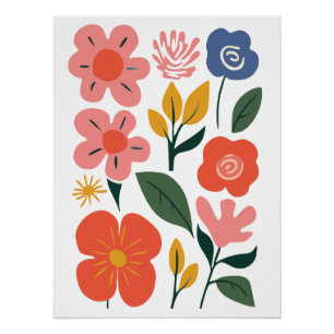 Póster Resumen de arte floral
