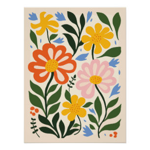Póster Resumen de arte floral