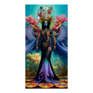 Póster Resumen de arte original Diosa espiritual bohemia