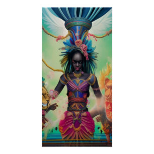 Póster Resumen de arte original Diosa espiritual bohemia