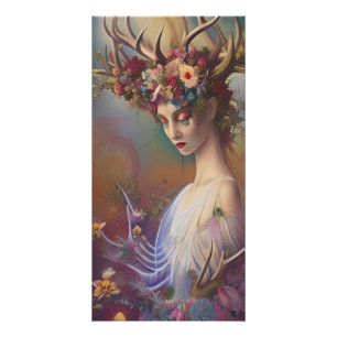 Póster Resumen de arte original Diosa espiritual bohemia