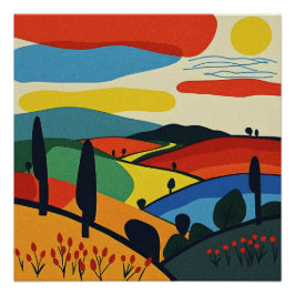 Póster Resumen de arte paisajístico