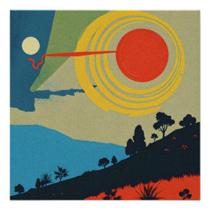 Póster Resumen de arte paisajístico