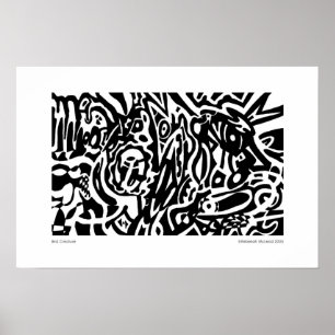 Póster Resumen de B&W de "Bird Creature"