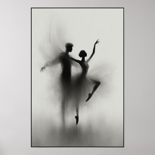 Póster Resumen de bailarinas de ballet enmascaradas en ar (Frente)