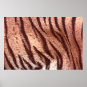Póster Resumen de bajo patrón de pieles de tigre animal d