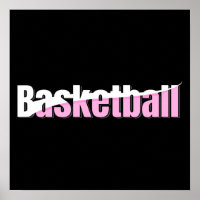 Resumen de baloncesto Swish - Girly Word Art