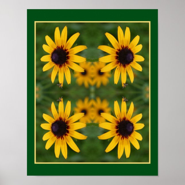 Póster Resumen De Bee On Black Eyed Susan Flower (Frente)