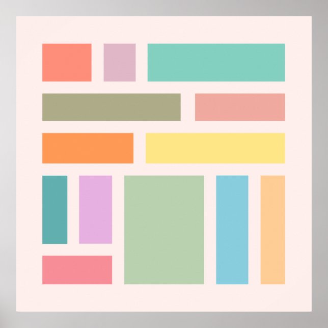 Póster Resumen de bloques geométricos (Frente)